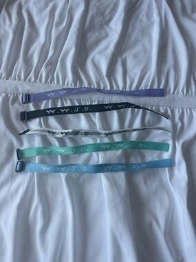 WWJD Logo Adjustable Bracelet Set - Pastel Mix